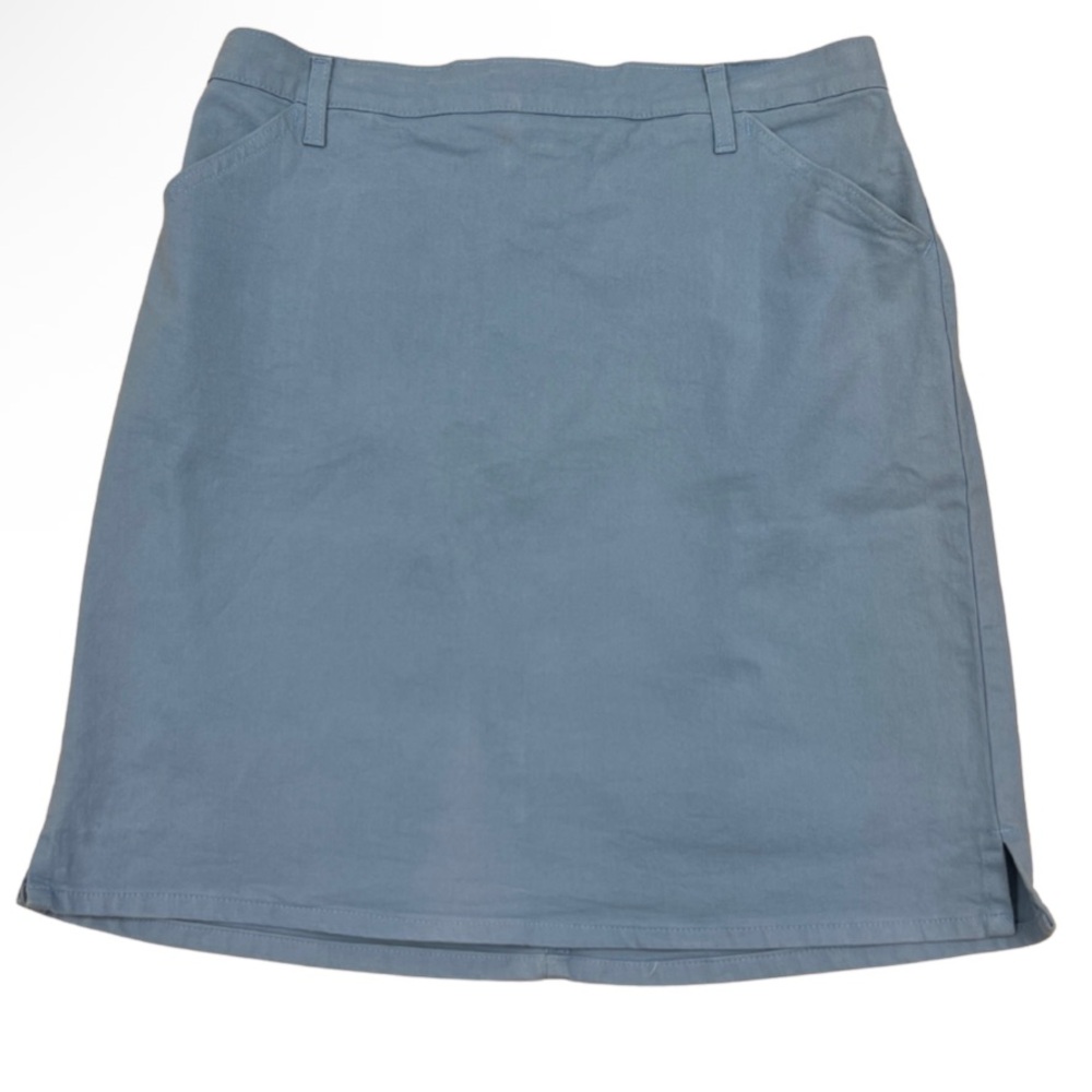 Vintage French Dressing light blue preppy jean skirt 14